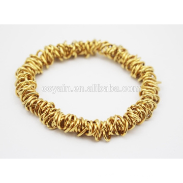 Bracelets élastiques en or plaqué or 18k plaqué haut de luxe pour femmes